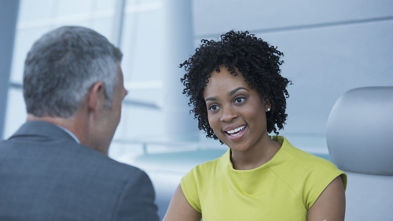 Business people talking in meeting
